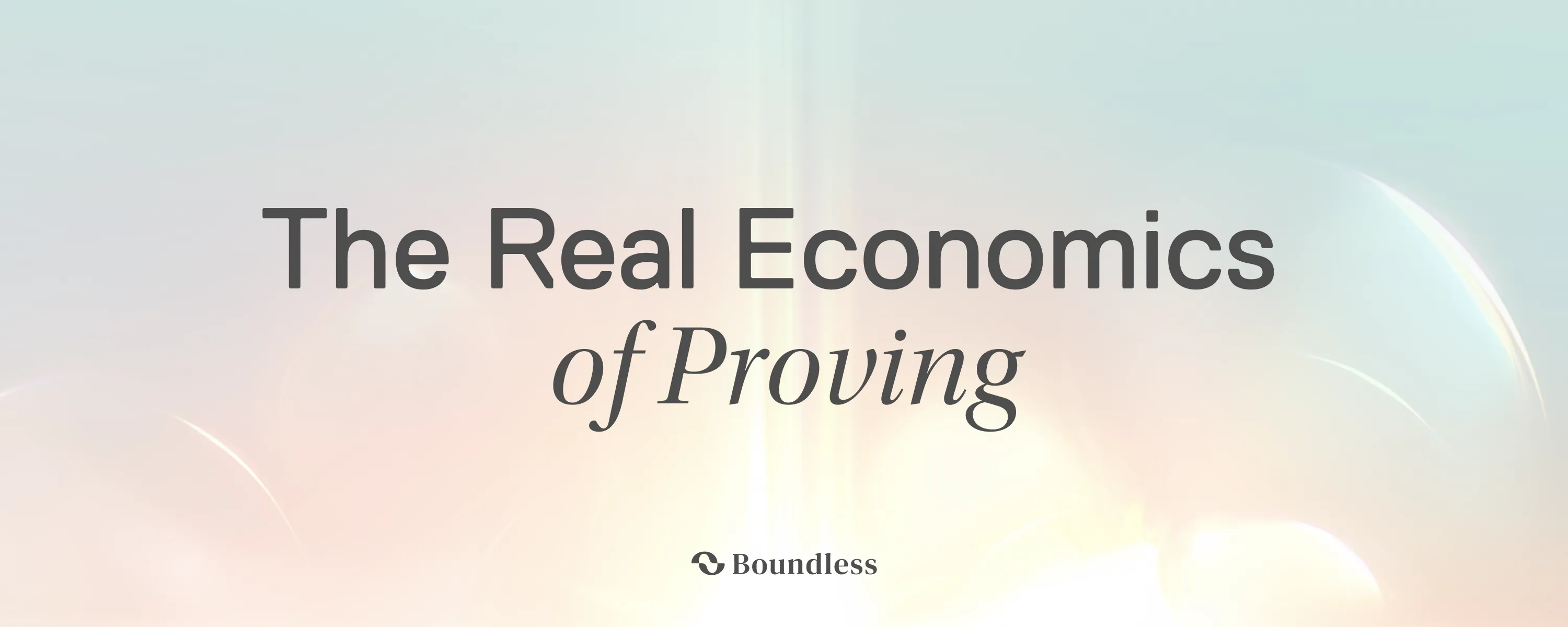 The Real Economics of Proving for Rollups