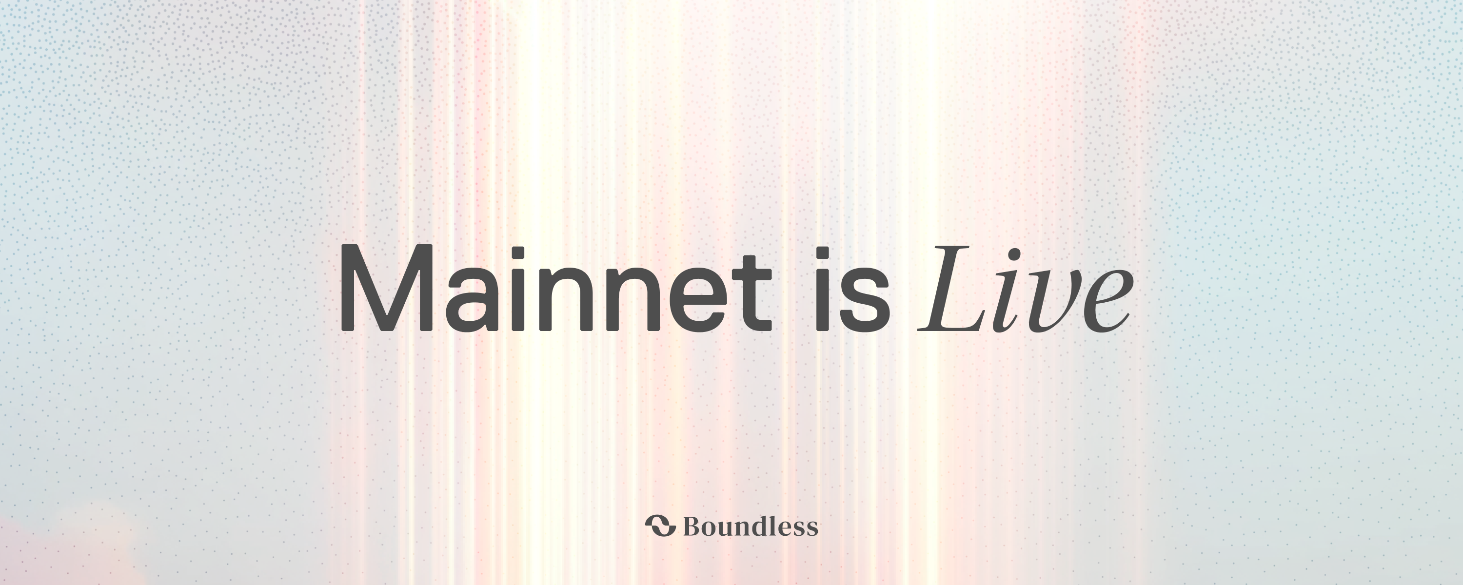 Mainnet is Live